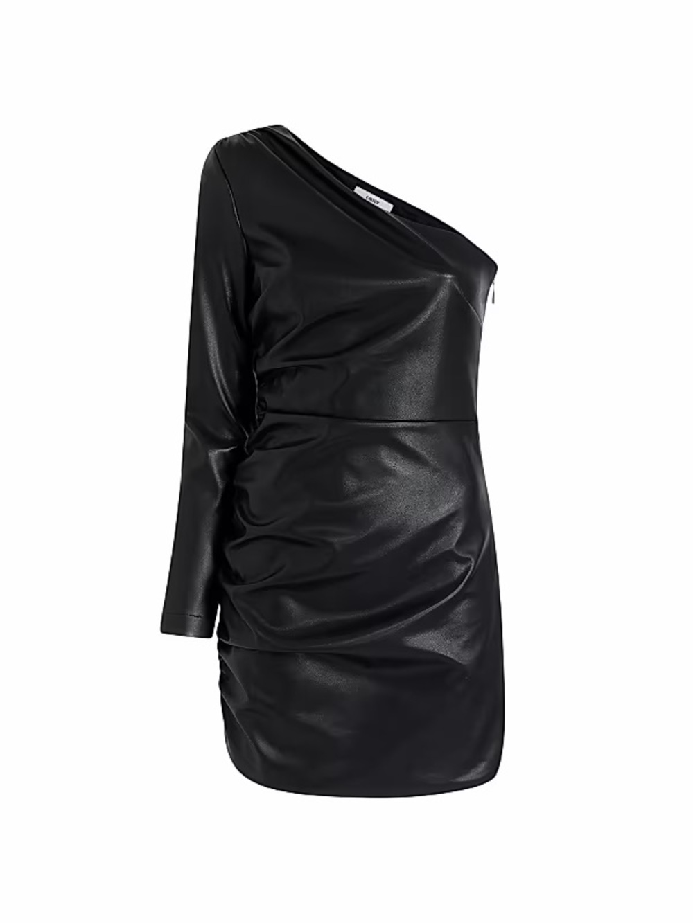 LIKELY~ Serena One-Shoulder Faux Leather Minidress